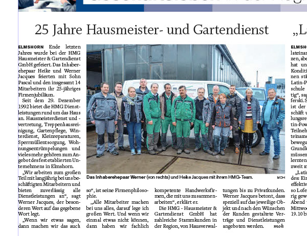 Der HMG in der Presse